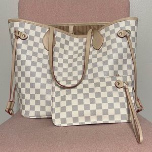 Checkered Ivory Tote